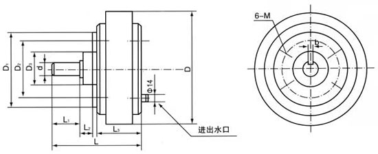 單出軸法蘭式磁粉制動器